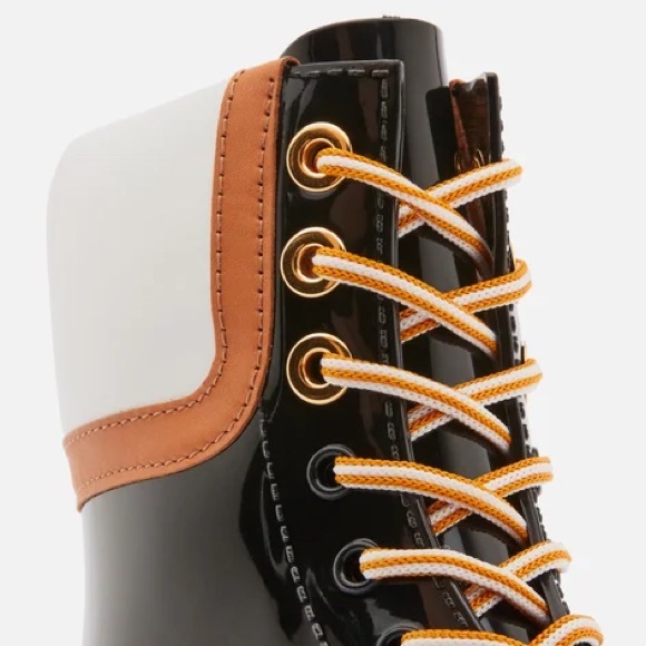 See By Chloé Women's Florrie Patent Laceup Rain Ankle Boots - Picture 5 of 16